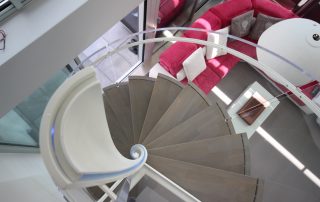 escaliers hélicoïdaux - garde-corps design